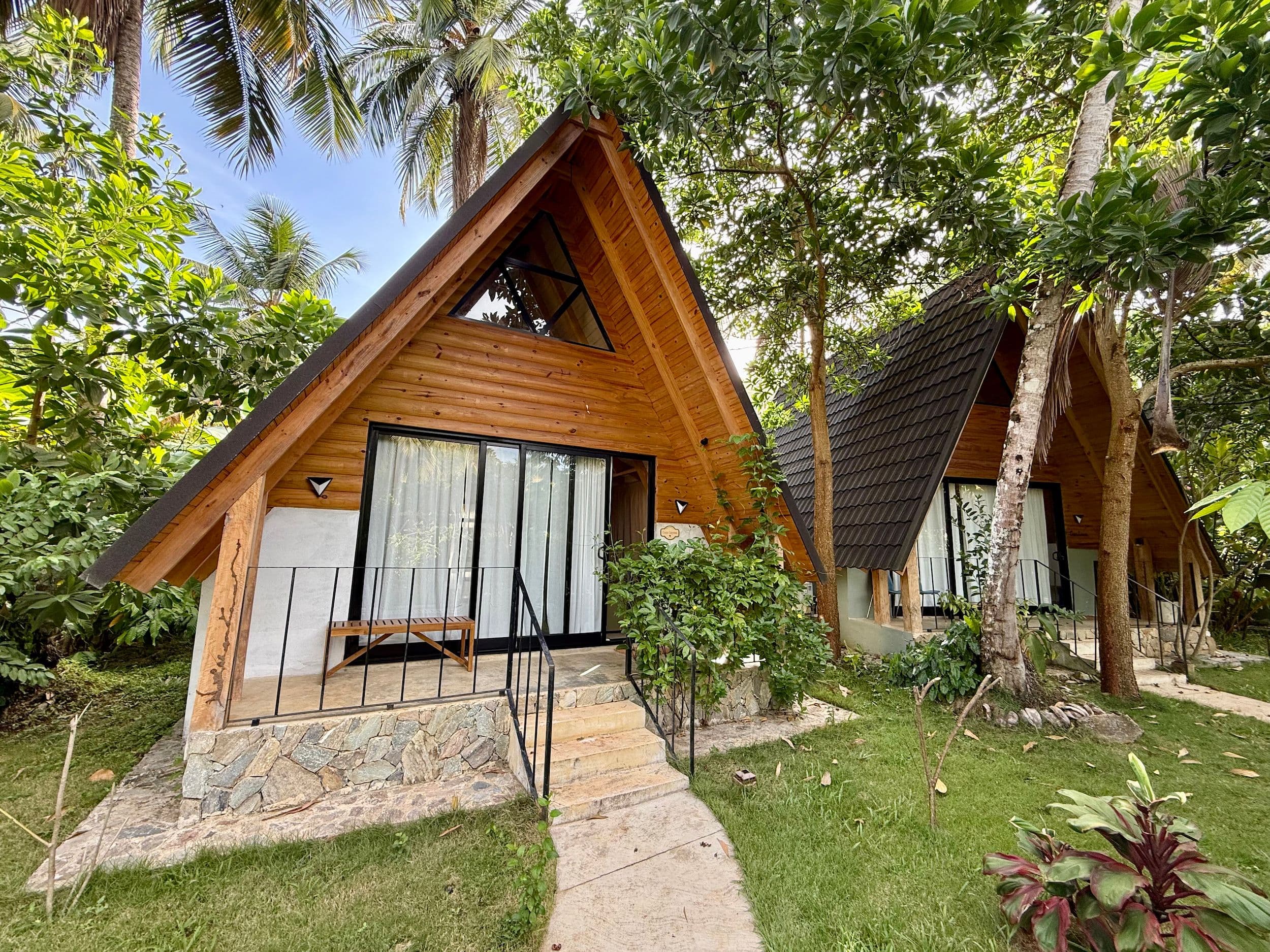 Cabin stays surrounded by tropical jungle in El Valle, Samaná, Dominican Republic