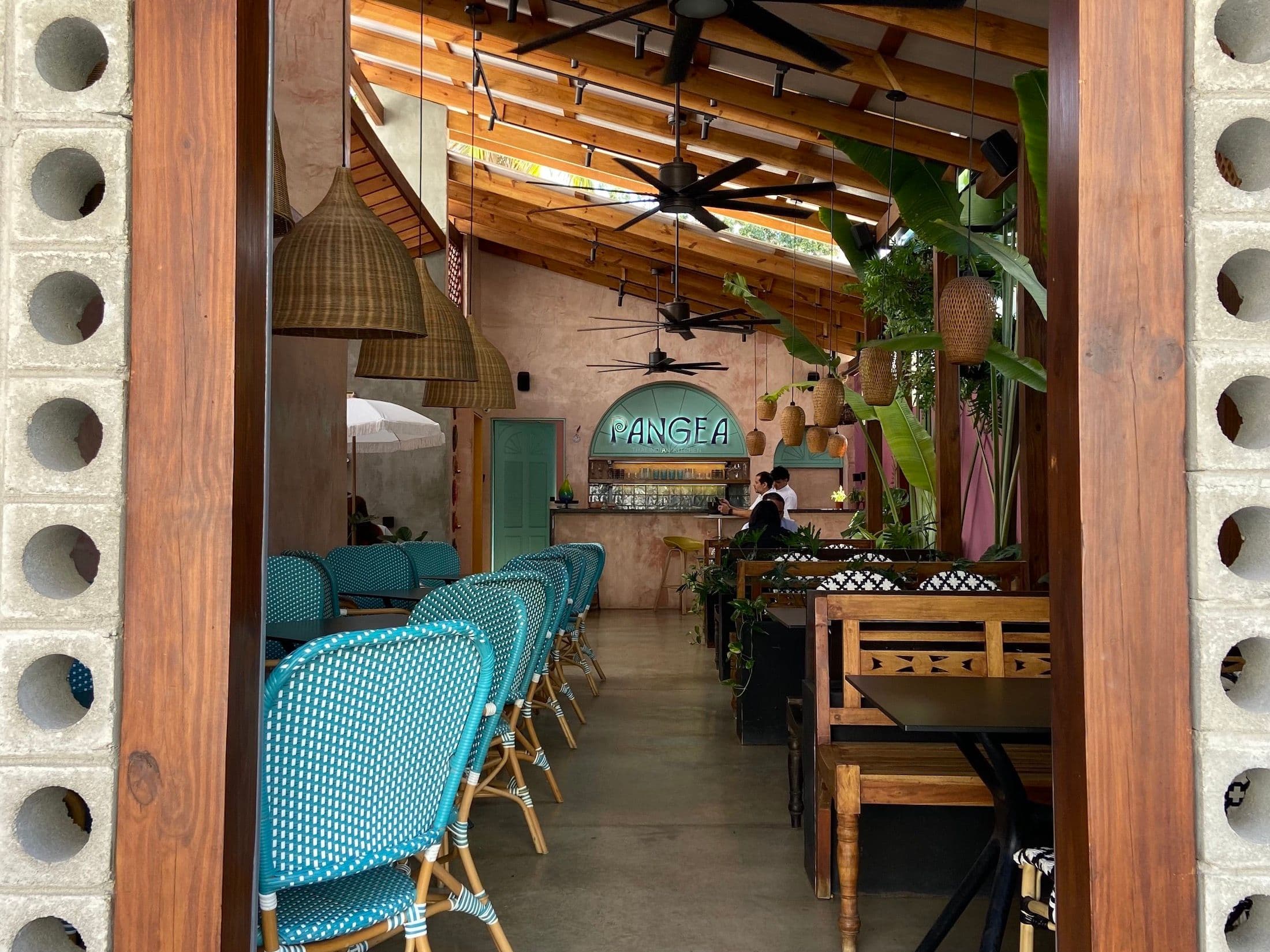 Pangea restaurant featuring a colorful design in Santo Domingo, Dominican Republic