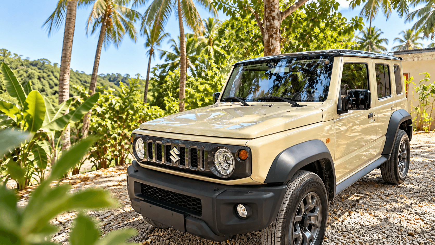 Car for sale at a dealership in the Dominican Republic