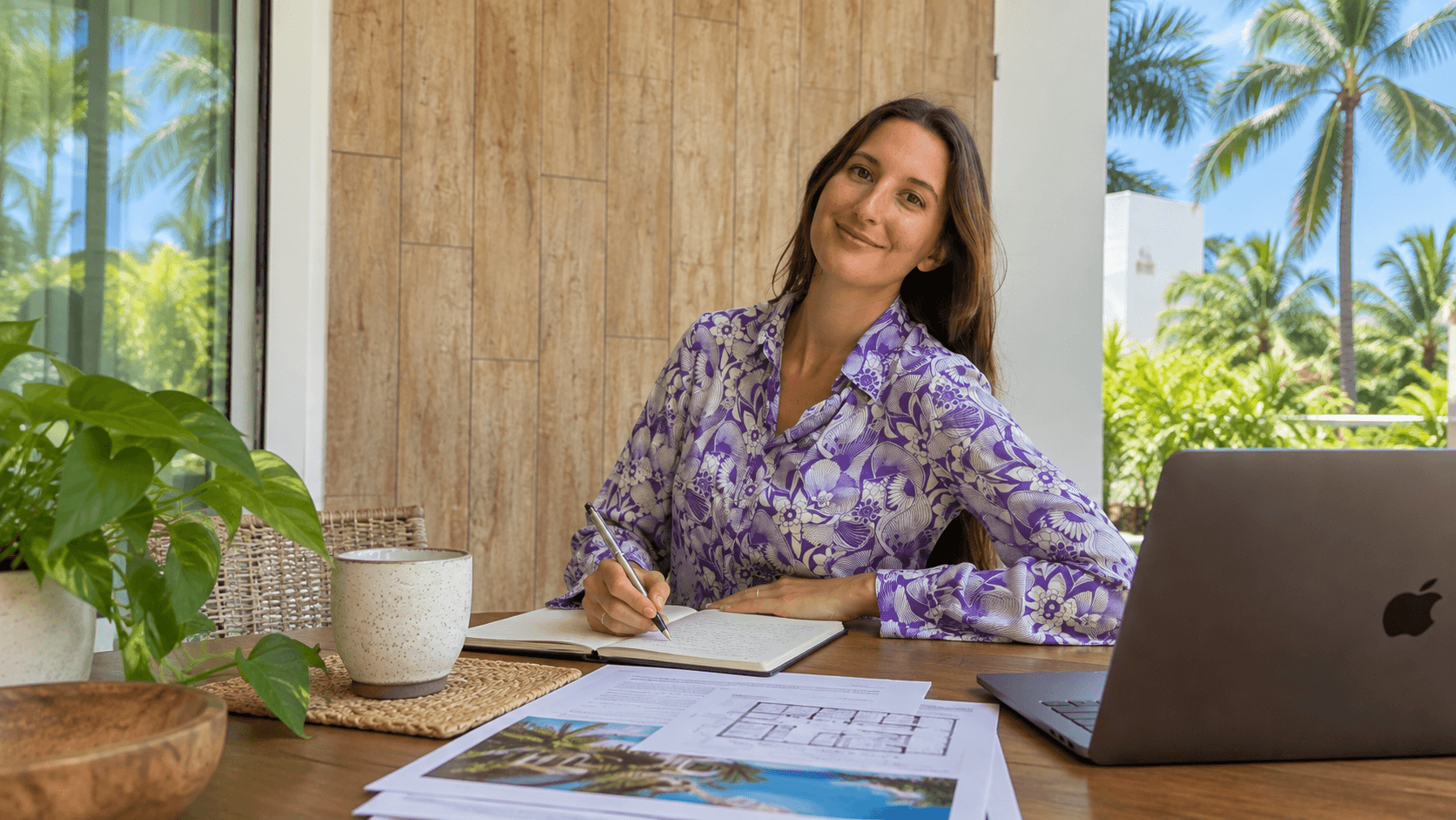 Gio at Ultravioleta preparing the documents for buying property in the Dominican Republic
